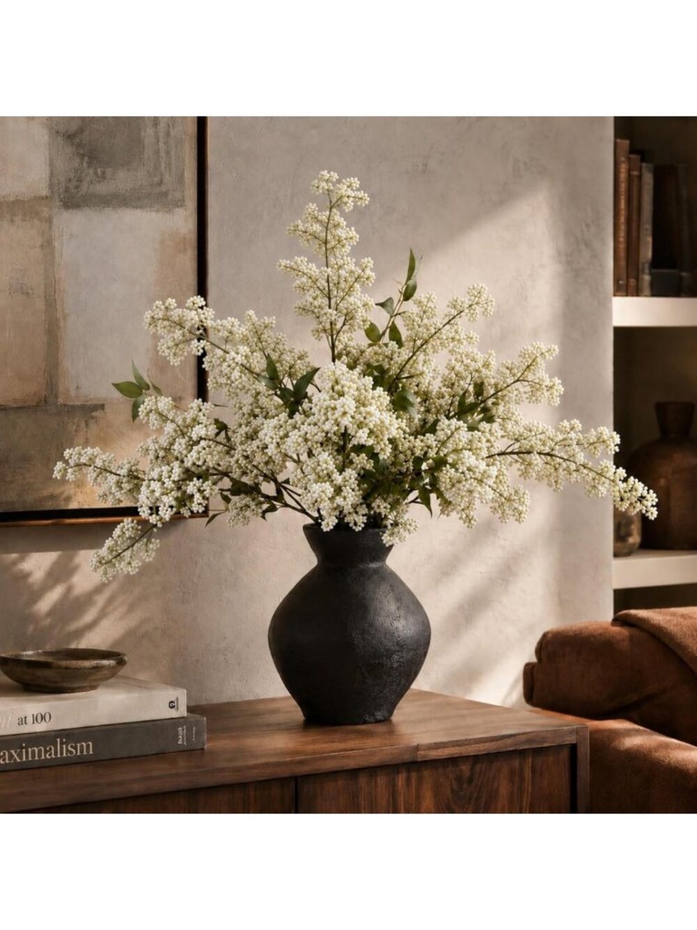 43" Realistic Faux Berry Stems - 3 Pcs Artificial Floral Branches for Home Decor
